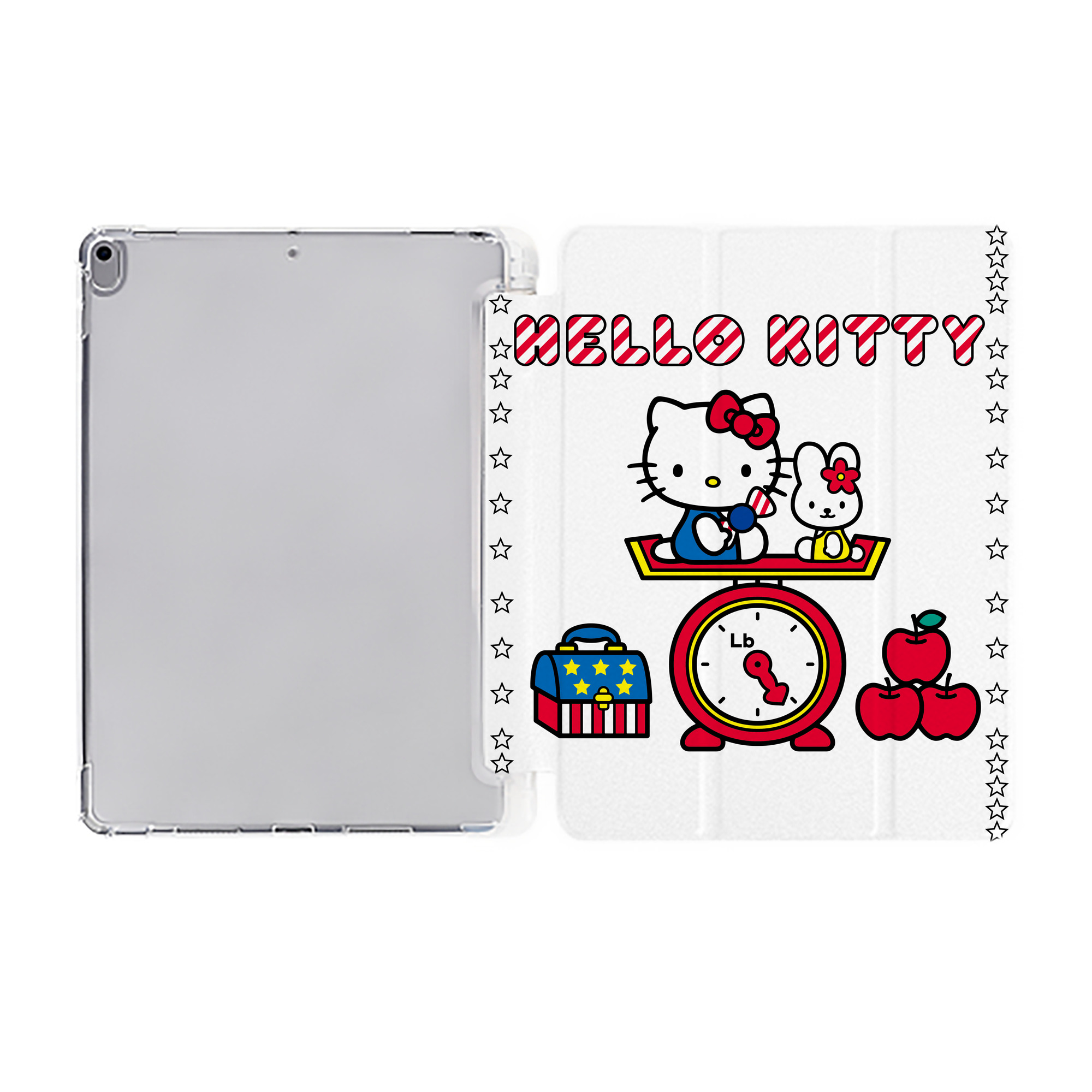 （画像用） Hello Kitty ハローキティ IPad ケース ペン収納付き 三つ折りスタンド PUレザー×シリコン 対応機種9.5/10.5/10.9インチ